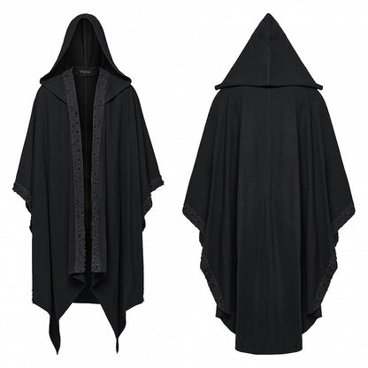 Dark Black Decadent Robe Men's Mage