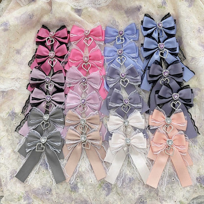 Heart Brooches Options Decorated Bowknot 15