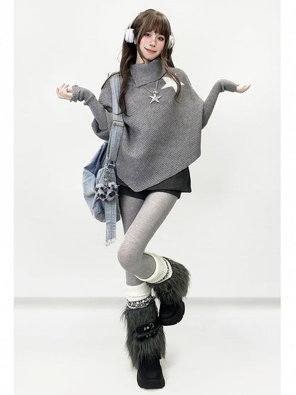 Y2K with Set Waist Belt Skort Design Low Dark Gray