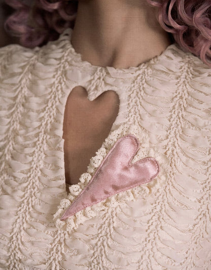 Goth Korsett Cutout Love Ärmel Kurzes Top Romantisch