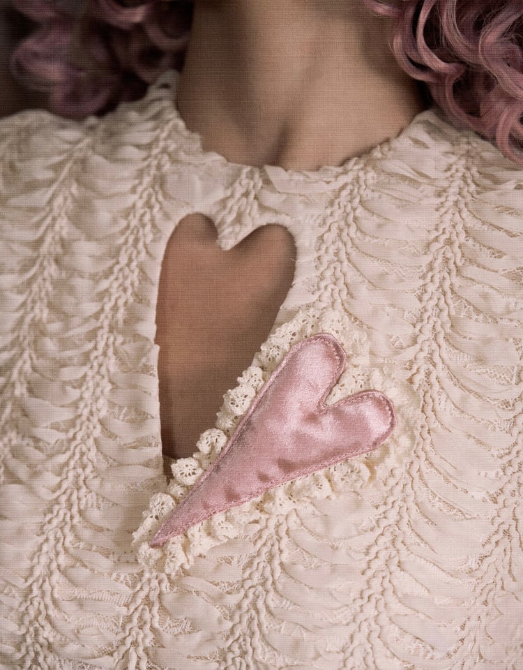 Cutout Love Short Romantic Sleeves Top Corset Goth