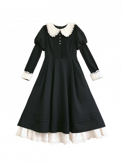 Elegantes Kleid Juliette Schwarze Ärmel