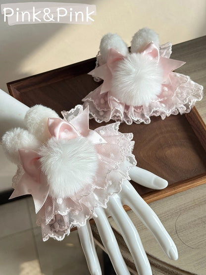 (With Rabbit Lolita Wrist Sweet Ear Accents) Cuffs Set