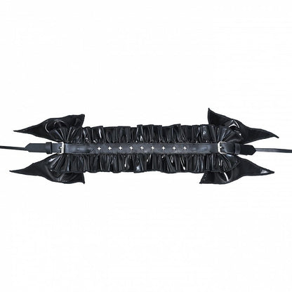 Hairband Punk Bow Black Trim Ruffle