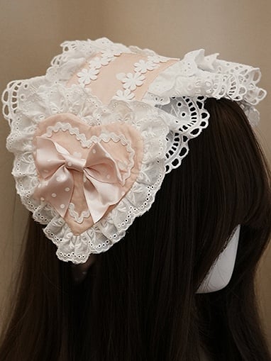 Hairband with Options Floral Heart Trim Lolita Lace Sweet and Applique – 5 Color