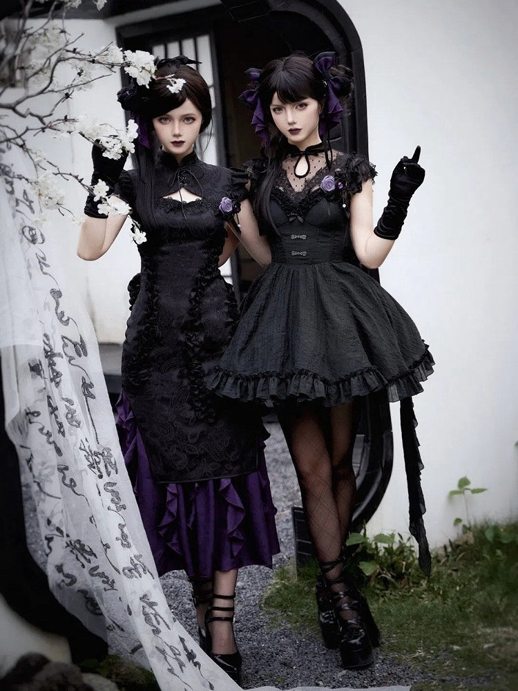 Black Brooch Lolita Vibes Cthulhu Purple Gothic and