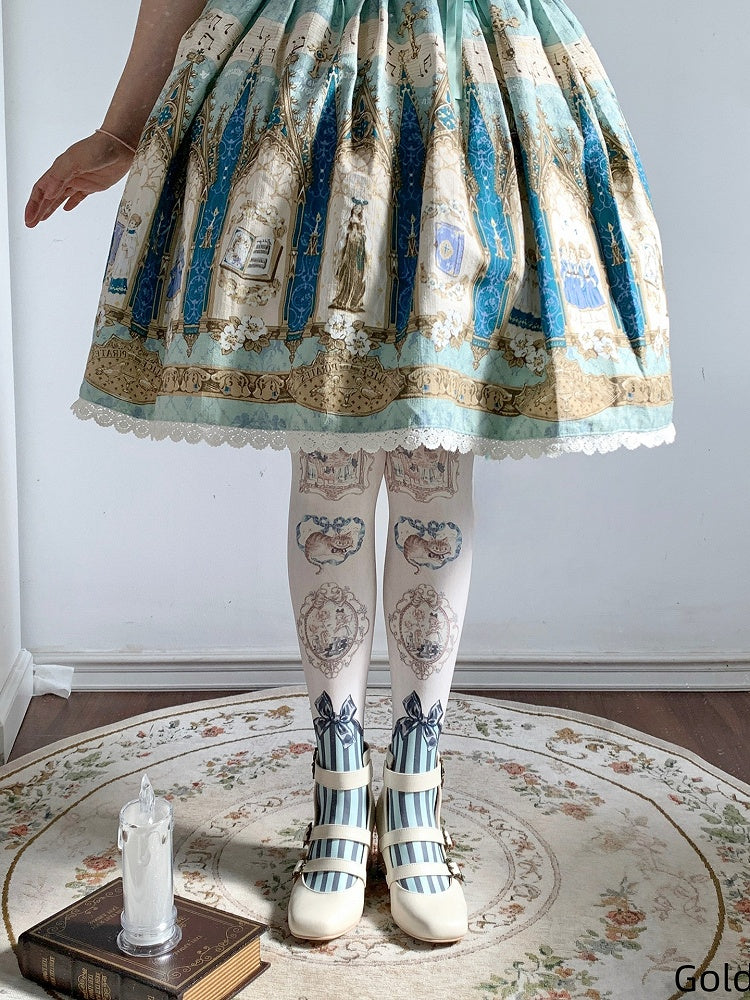 Tights Picture Lolita Alice Frame Gold/Silver Print Theme