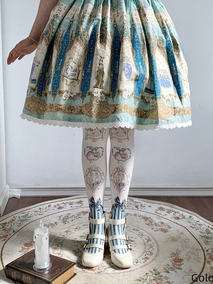 Tights Picture Lolita Alice Frame Gold/Silver Print Theme