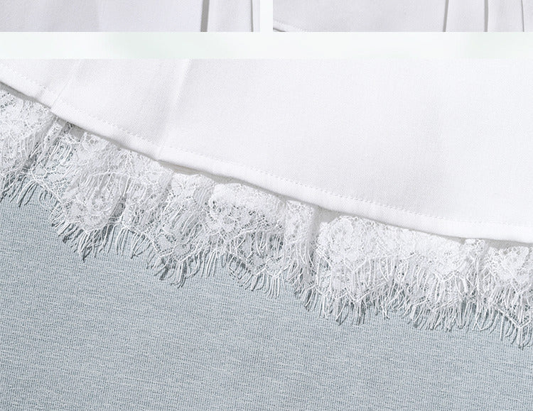 ホワイトレースのローフェアリーゴスプリーツスカート