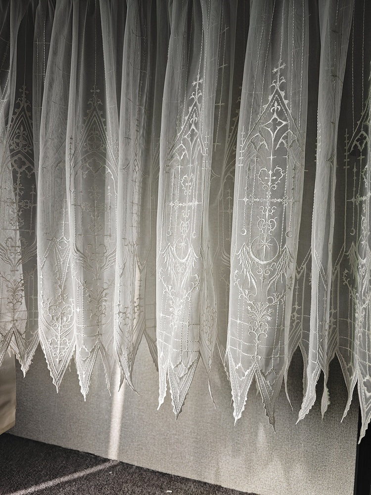 White / Black Embroidery Details Maid Lolita Apron