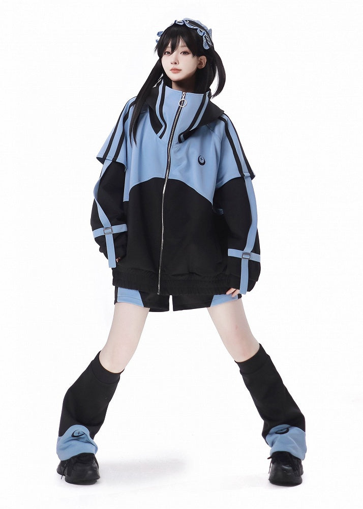 Blue Black Shorts and