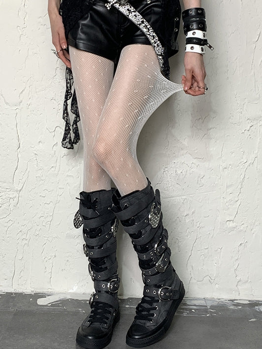 Strumpfhose Y2K Muster Optionen 4 Polka-Dot Farbe