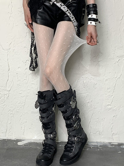 Strumpfhose Y2K Muster Optionen 4 Polka-Dot Farbe