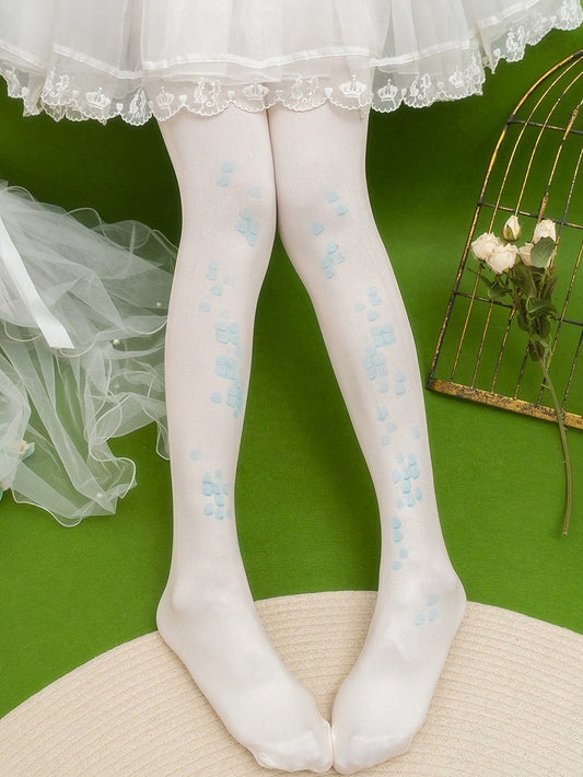 タイツ スケールプリント ブルー/グリーン/グレー/パープルデザイン