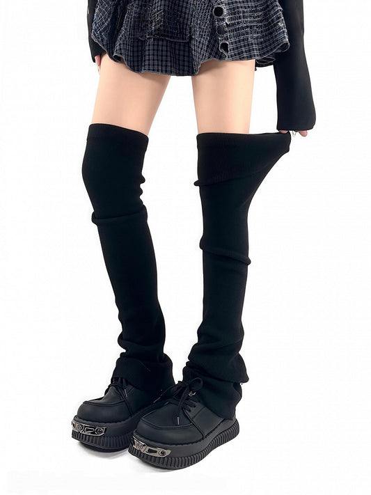 5 Warm Colors Slimming Knee Over Leg Knitted Flared Warmers