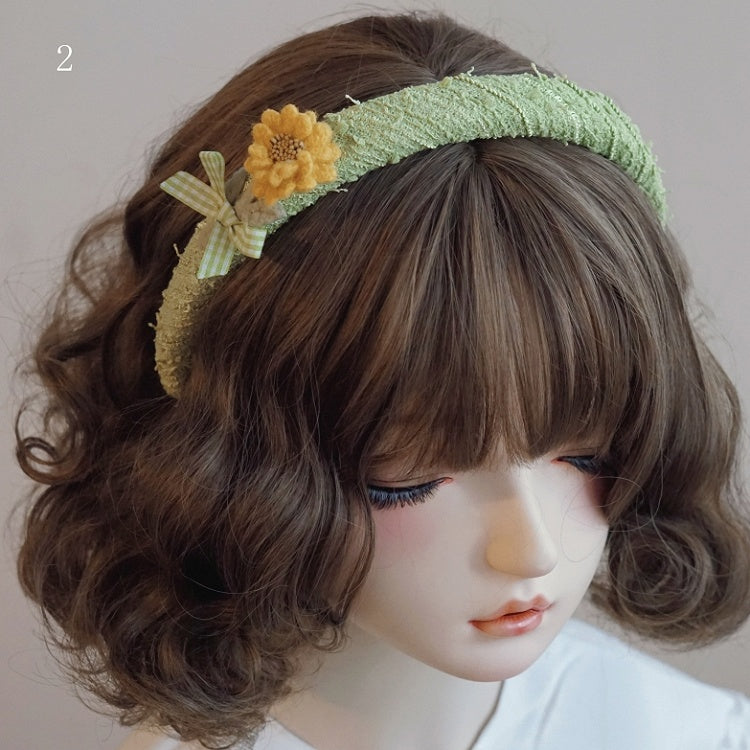 KCオプション5ひまわりの花柄グリーンデザイン