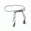 Charm Black Waist Style Belt Tassel Cheongsam