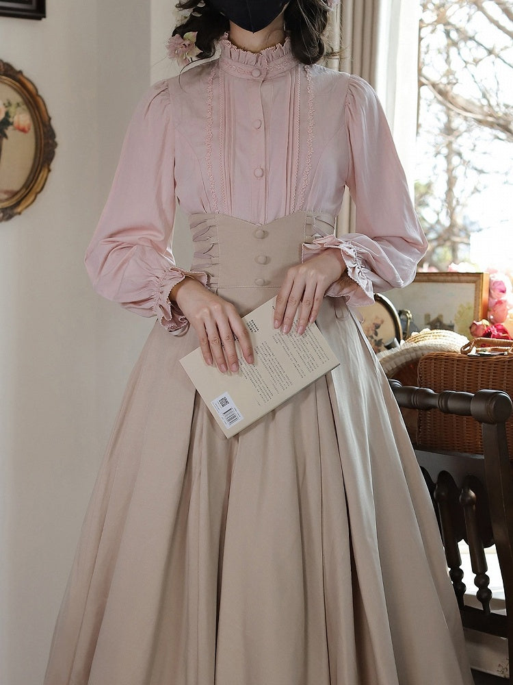 Classic Ruffle Lolita Blouse with Lace - Tiny Garden