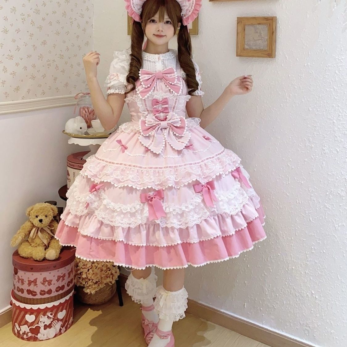 Lolita Fondant Cake JSK Suspender Dress – Sweet Summer Gown