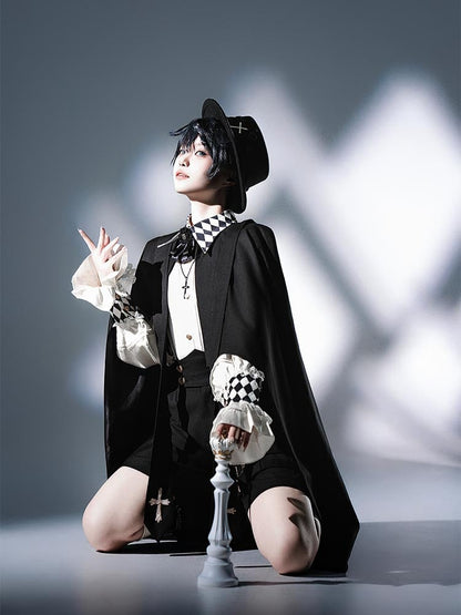 Hat Top Black Ouji Fashion Woolen