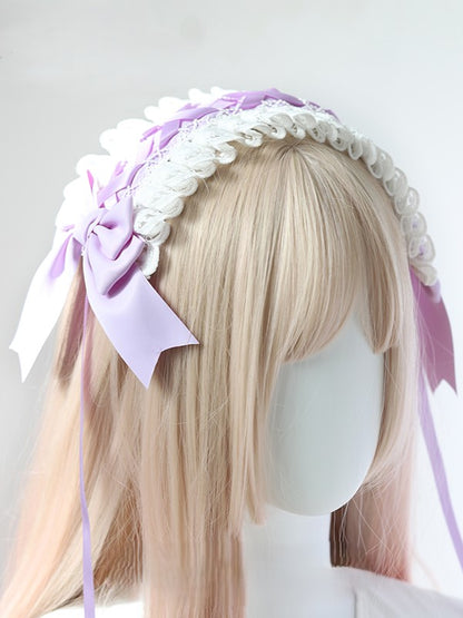 Sweet Lace Bowknot Lolita Options Crossed Color 8 Hairband