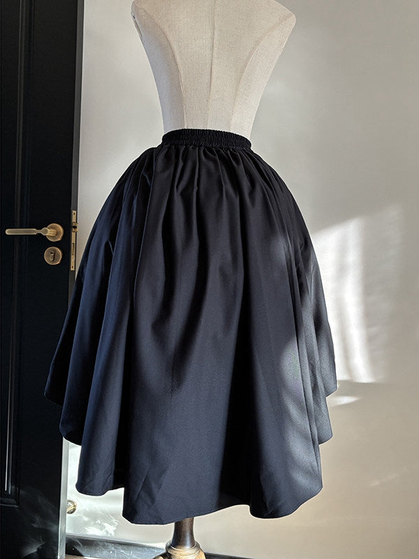 Skirt Lolita Gothic Black High-low