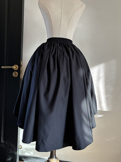 Skirt Lolita Gothic Black High-low