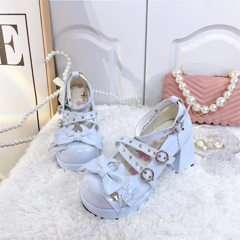 Y2K Gothic Lolita Platform Heels – Sweet Cool Girl Waterproof Wedge Shoes | LilyVow