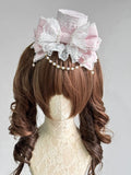 Lolita Pastel Details) Mini Sweet Hat Pink Pearl (Lace
