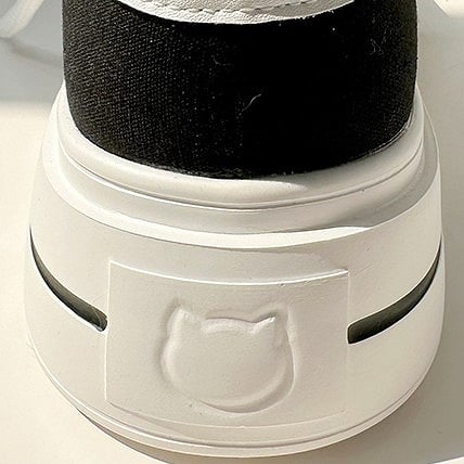 Closure Paw Lace-up Sweet Canvas Lolita Platform Sneakers-Cat Prints Black