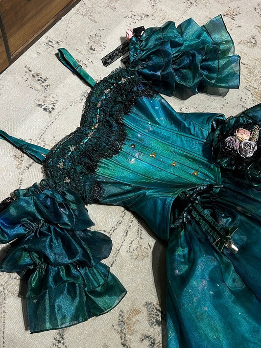 グリーンオイルペインティングバイブスマリースリーブ