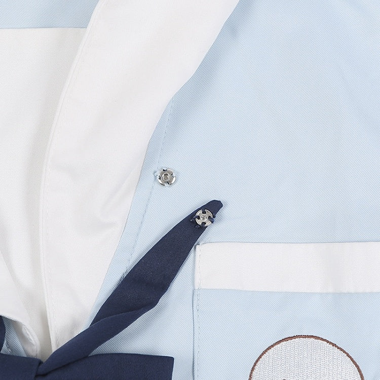 Little Seal Hellblaues JK-Uniform-Oberteil mit Matrosenkragen und gratis Fliege