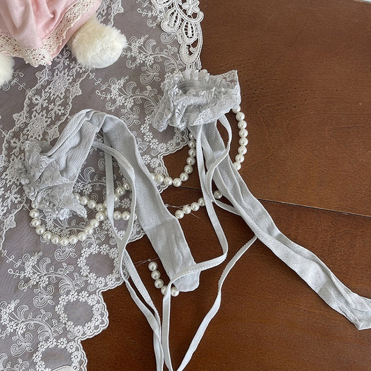 Floral Strappy 4 Calf Design Pattern Trim Lace Socks Colors Balletcore