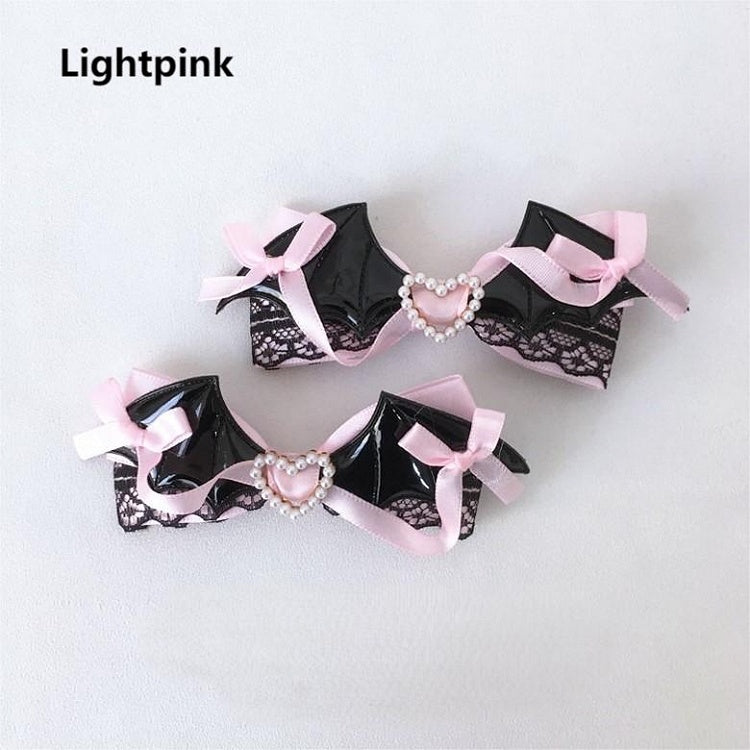 Lace colors Bat 2 Hairclip with Bow Accents Wings