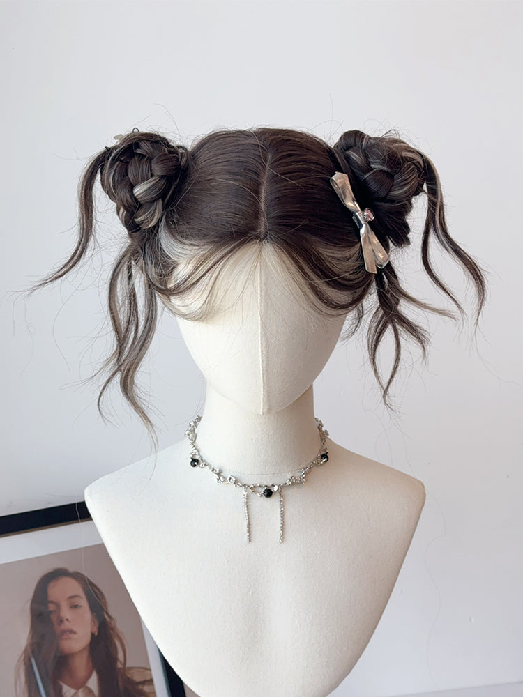 Ash Wig with Wavy Curtain Highlight Bangs 65CM Long Blonde