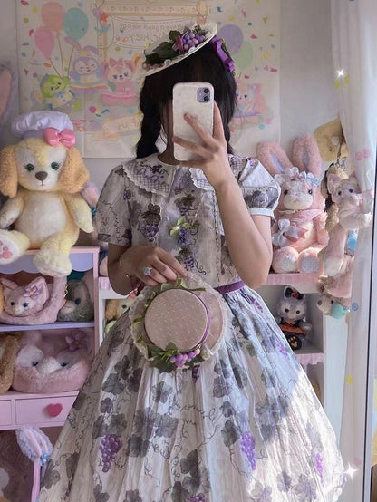 トリムグレープ ブラウン/ホワイト ミニ 蝶結び 装飾 レース ハット 詳細