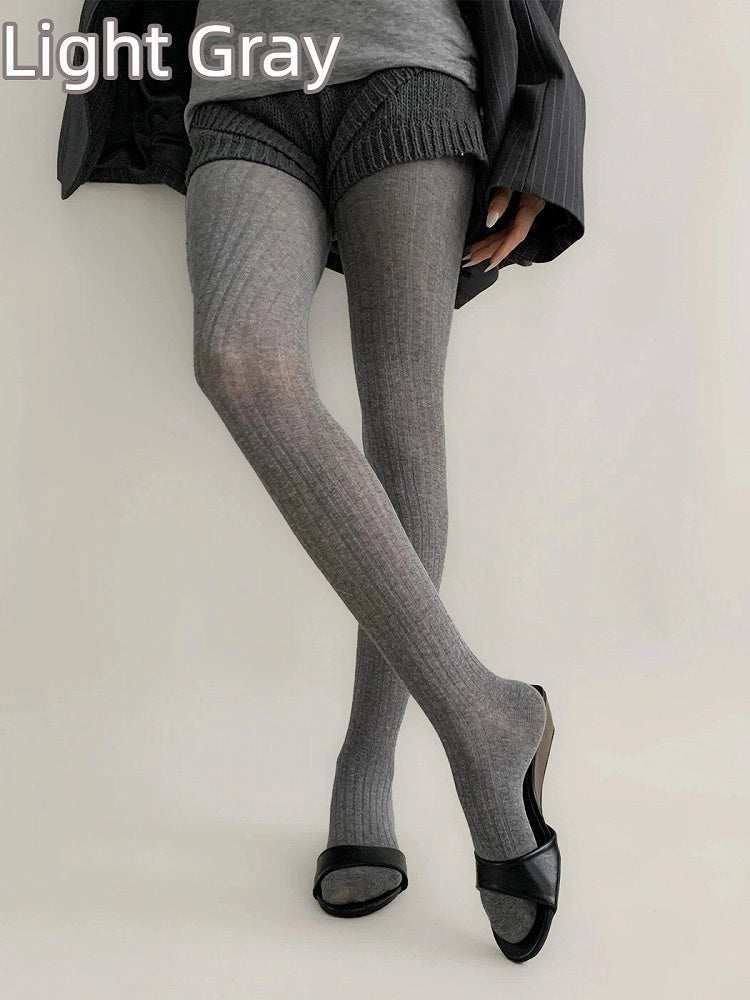 Fine Colors) Slimming (6 Ribbed Tights
