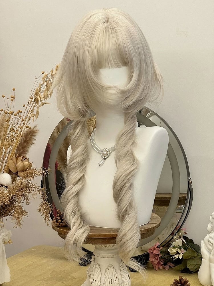 Blonde 71cm Full Bang Wig with Long Roman Curly - Alice Garden