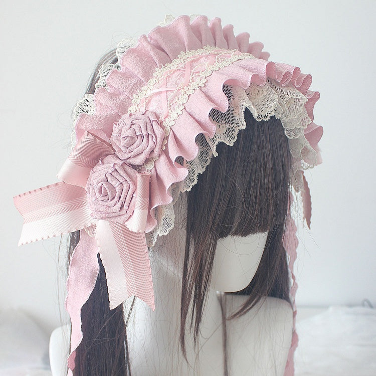 Details 7 Options Color Ruffled Bowknot Design Hairband Floral