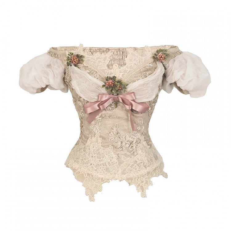 Off-the-shoulder Vintage Edwardian Puff Top and Neckline Sleeves