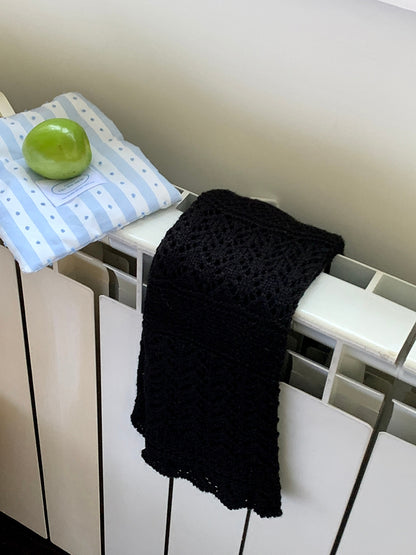 Warmers Knitted Hollow-out Gray/White/Black Leg