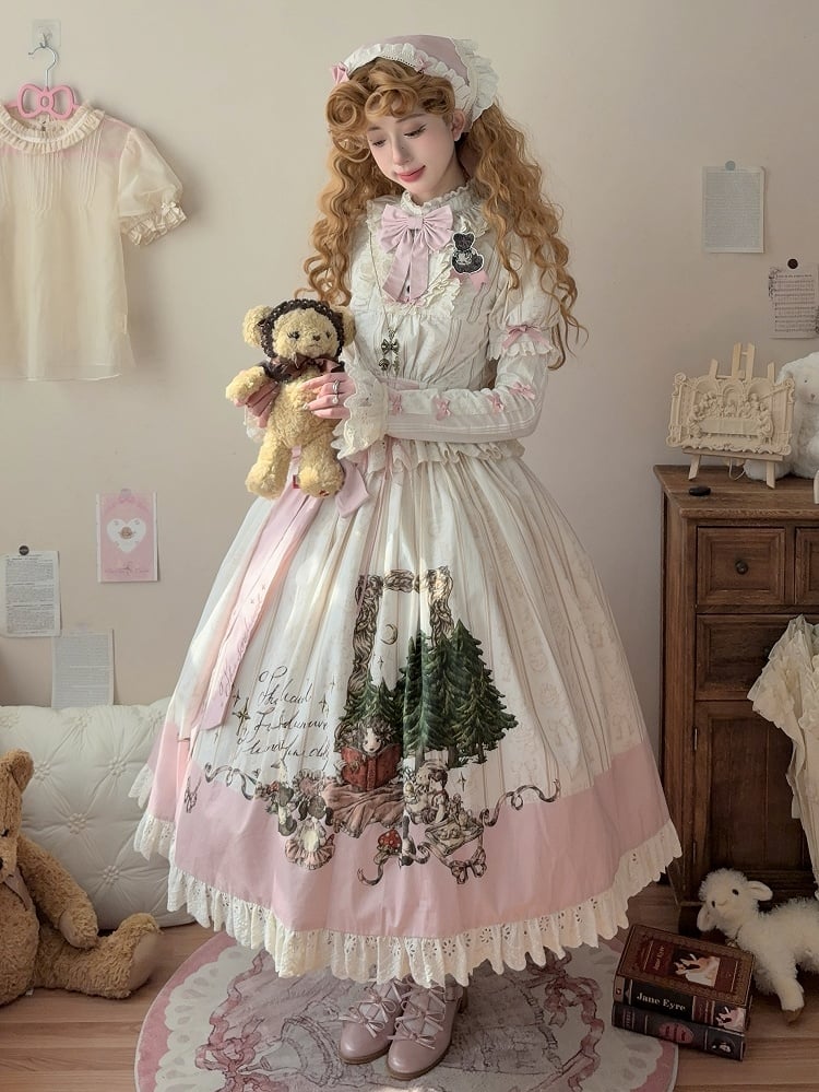 Blouse Available and Short Toys Grils Little Print Sleeves Plus Creamy + Skirt Set Sizes