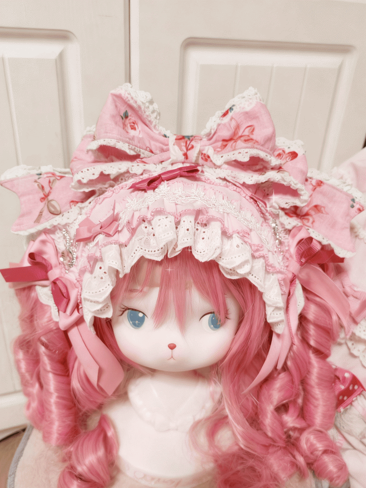 Lace Pink Hairband Sweet Bowknot Lolita