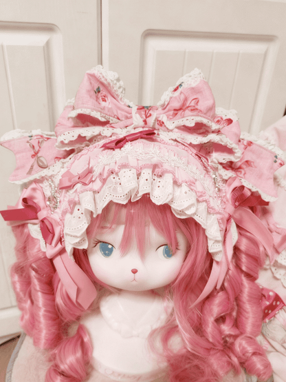 Lace Pink Hairband Sweet Bowknot Lolita