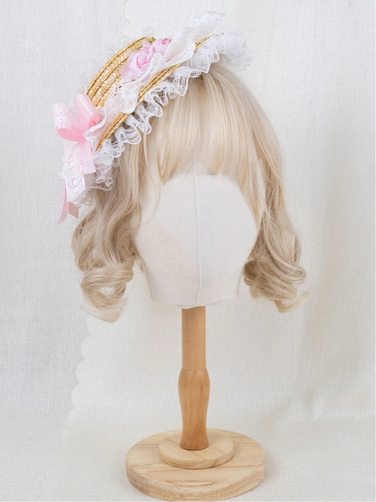 4-Color Lolita Straw Mini Hat