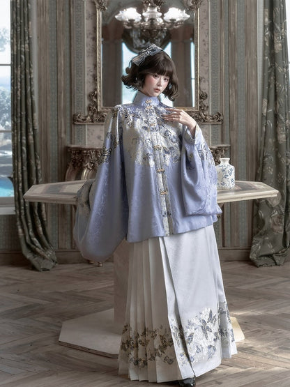 Gold Embroidery Song Dynasty Design Horse Face Skirt - Yimu Walnut