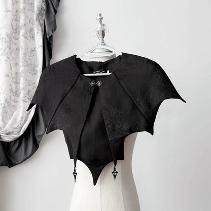 Cape Web Embroidery Black Gothic Halloween Lolita Spider Wing Bat with