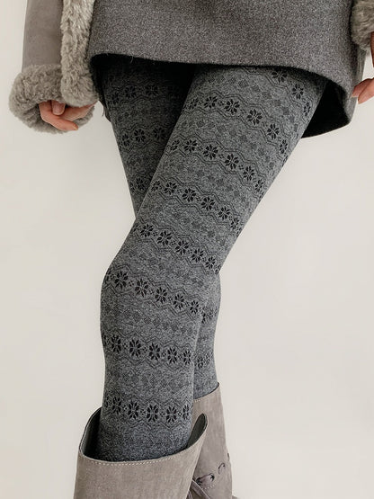 Snowflake Pattern Warm Tights Wave Christmas