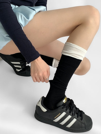 Socken Kalbsstrick SchwarzBeige