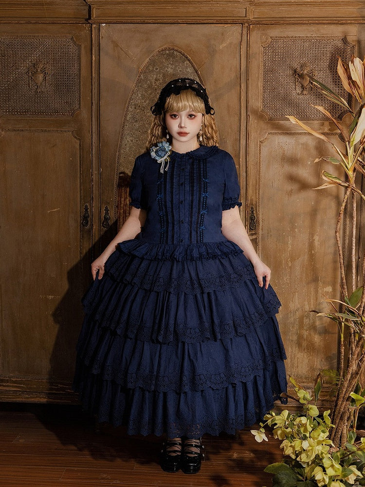 Elegant Multilayer Ruffled Floral Embroidery Skirt - Miss Point